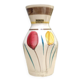 Scheurich West Germany vintage vase - 523 18 - tulip decor