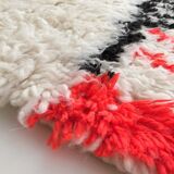 Moroccan Berber carpet Azilal ecru with colorful patterns 305x186cm