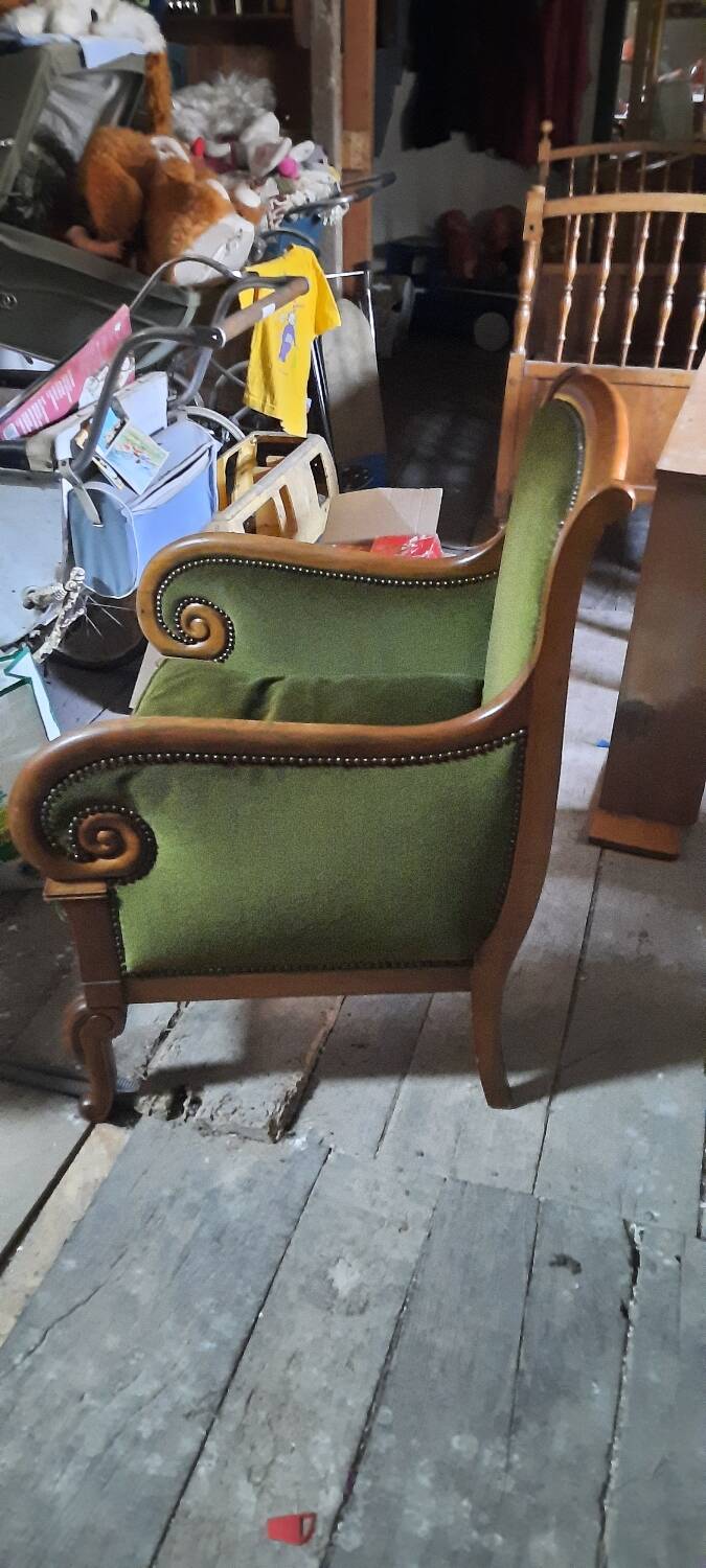 Pair of bergère armchairs