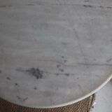 White marble bistro table