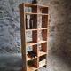 Vintage pine shelf with compartments, room divider, 1950s.