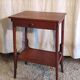 Curved solid wood side table - early 20th century