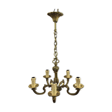 Lustre en bronze à 5 lumières
