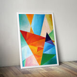Acrylic constructivist painting