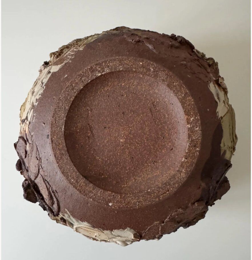Large Danish Brutalist Stoneware Bowl by Bodil Marie Nielsen, 1970s