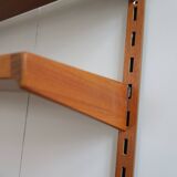 danish wall shelf unit in teak from the 60s by Kai Kristiansen