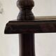Vintage wooden shelf with cane, colonial style, 4 levels.