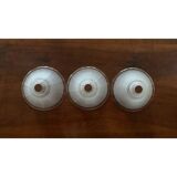 Three glass lampshades