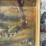 Pendants de scènes de chasse, huiles sur toile encadrées