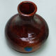 Vase céramique vintage marron et bleu