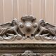 Renaissance style castle hunting mirror Louis XIII carved oak 1880