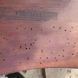 Ancienne table guéridon placage acajou début 20ème fischel