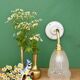 Curved tulip vintage Art Deco wall light in frosted glass