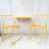 Ted Net folding chairs + table by Niels Gammelgaard for Ikea, 1980s