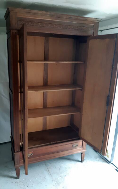 Vintage Parisian glass cabinet.