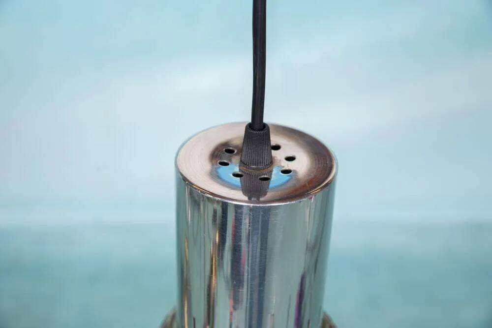 Suspended glass from the space age, mid-century glass from the 1960s.