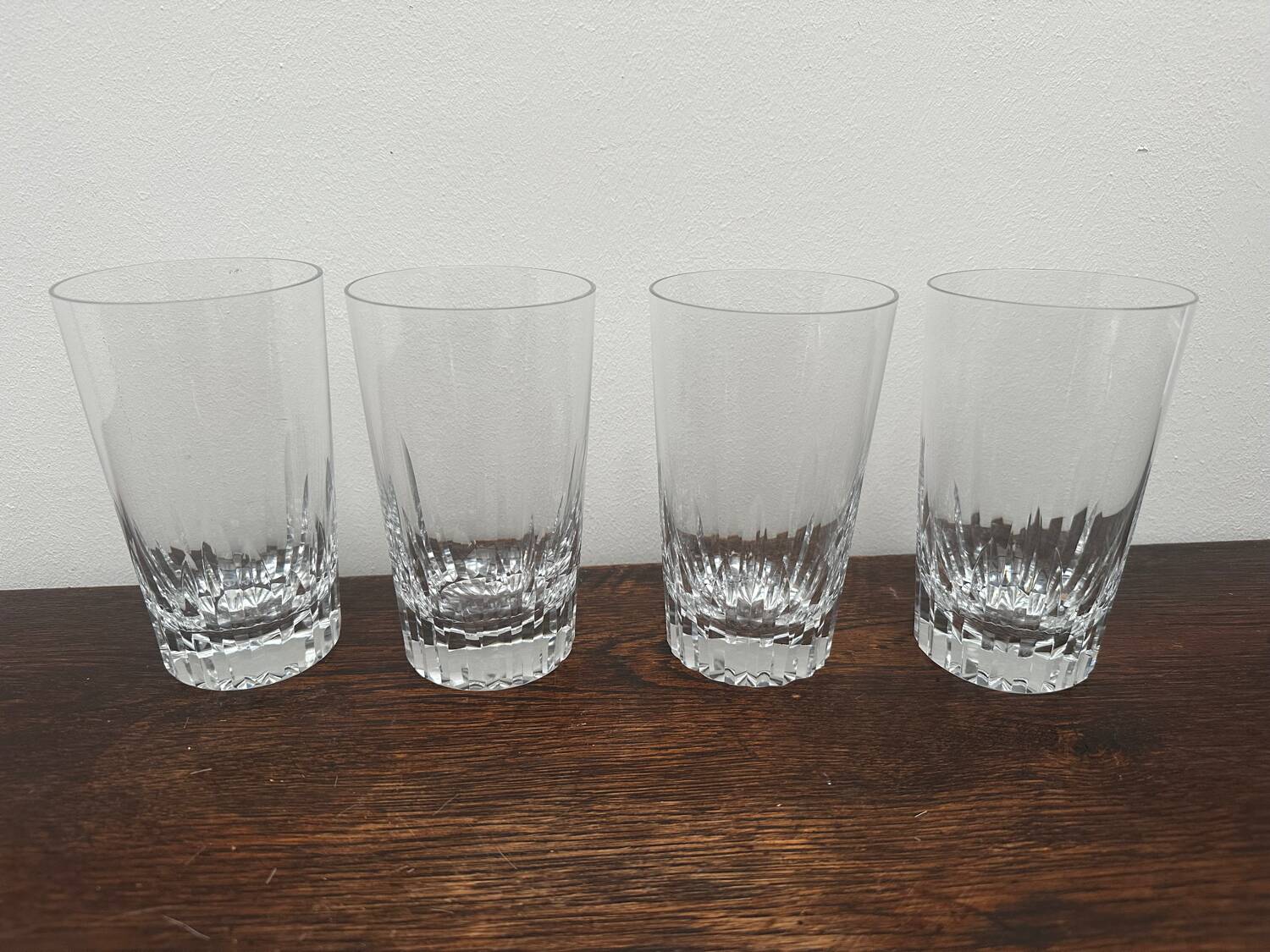 4 Baccarat Crystal Orangeade Glasses stamped Casino Model
