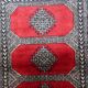 Vintage Uzbek Bukhara rug 92cm x 140cm 1960s