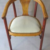 Thonet Art Deco armchair 1930, No. A 967 F, leather saddle.