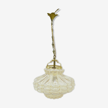 Gold glass hanging lamp