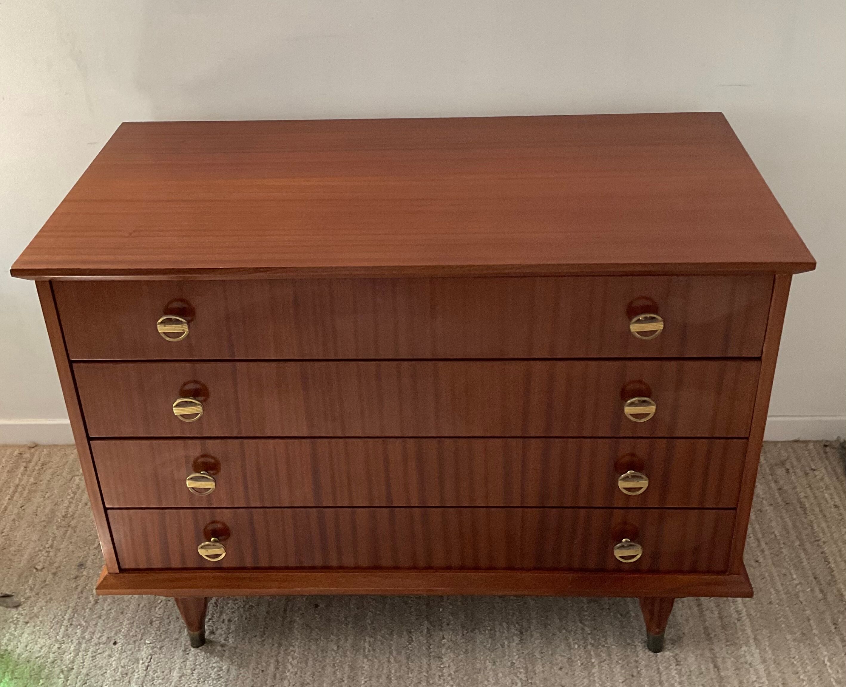 Vintage teak chest of drawers from the 50s and 60s