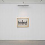 Stampa Vintage Reggia di Caserta Tavola X Vanvitelli Anni '50 69x50 cm