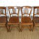 Ensemble de 4 chaises de bistrot vintage dépareillées