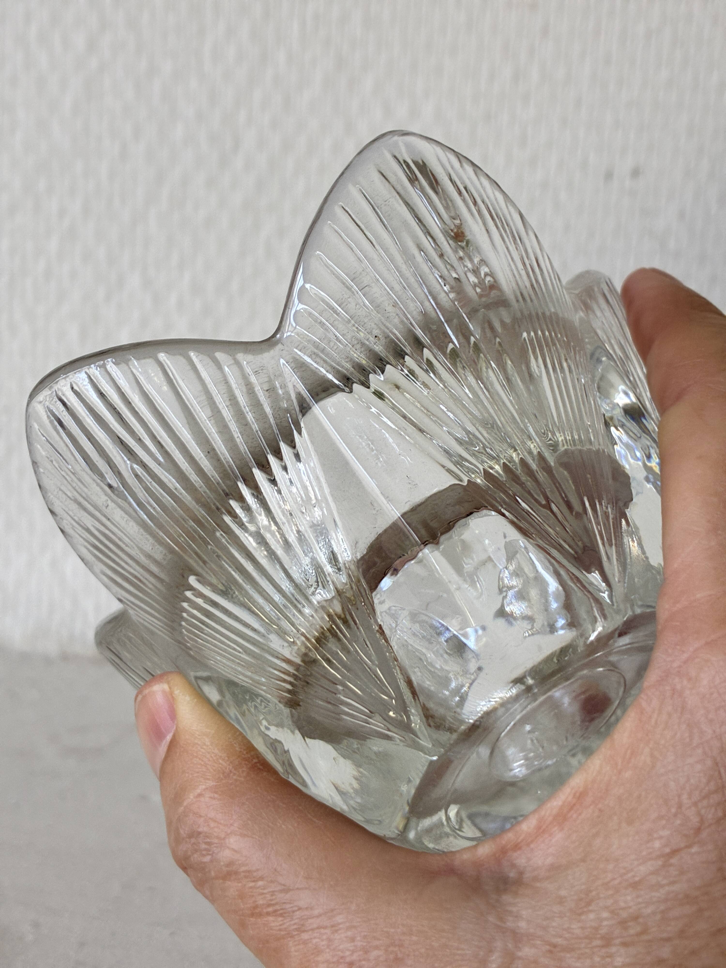 Bougeoir verre forme tulipe