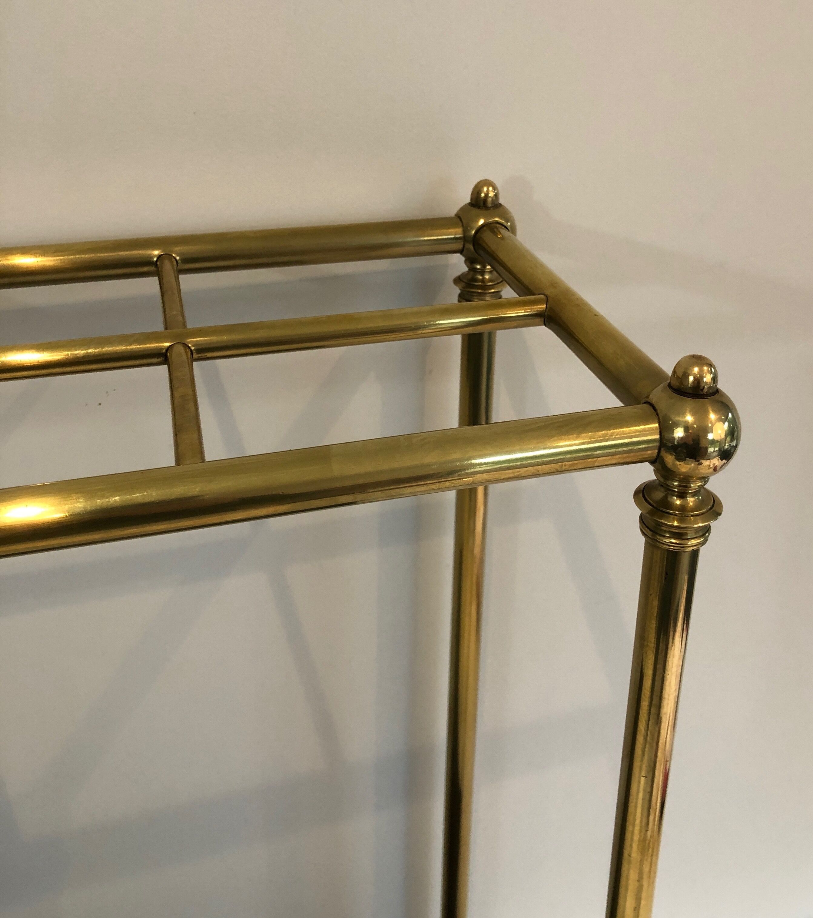 Rectangular umbrella holder in brass and cast iron. french work. around 1900