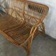 Sofa bench vintage rattan
