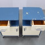 Pair of Bauhaus nightstands, Czechoslovakia, 1930s
