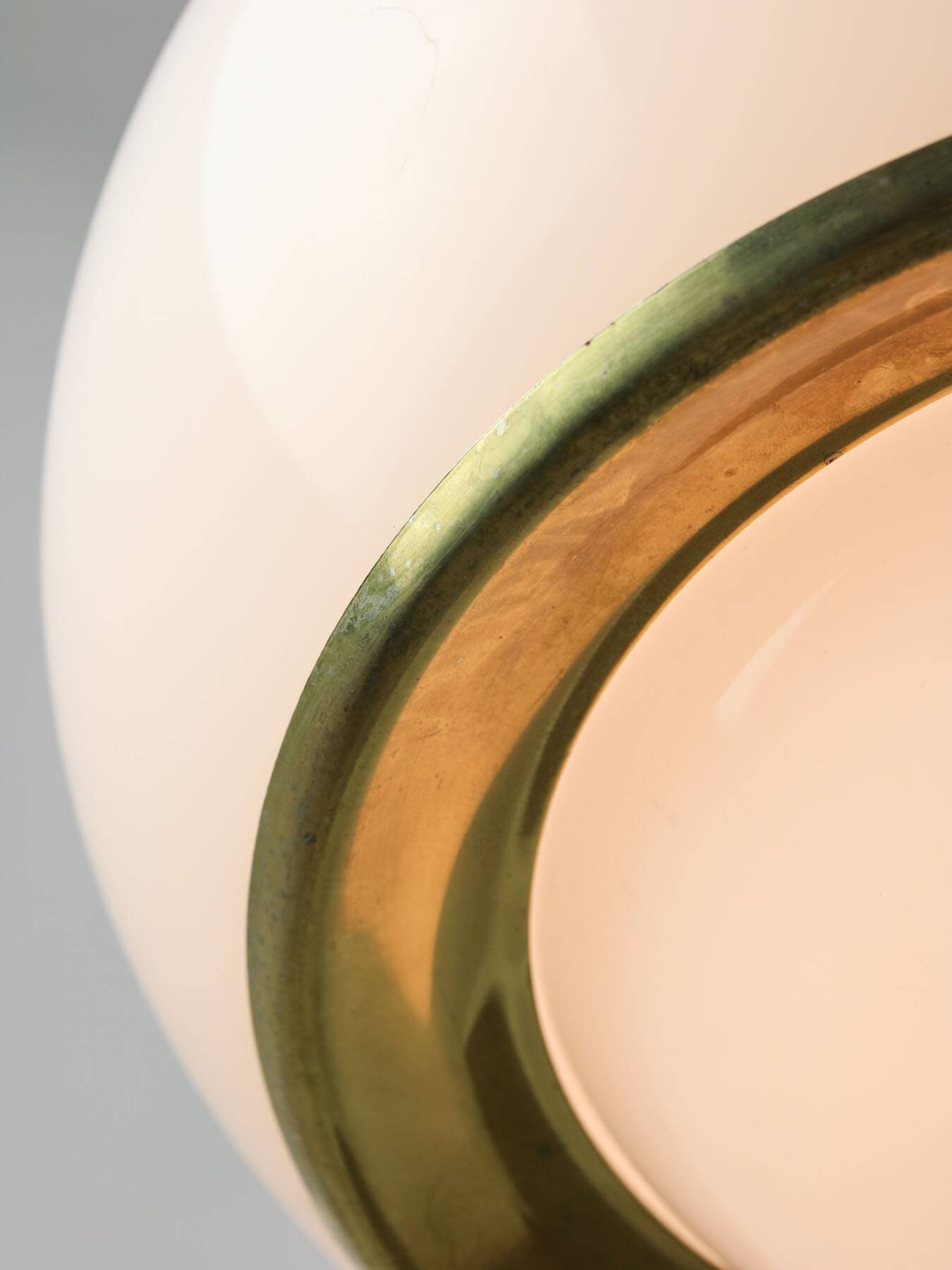 Rare White & Golden Bud Lamp by Luigi Massoni for Guzzini, 1960s