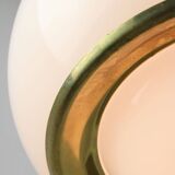 Rare White & Golden Bud Lamp by Luigi Massoni for Guzzini, 1960s