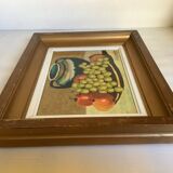 Still life painting oil on panel signed