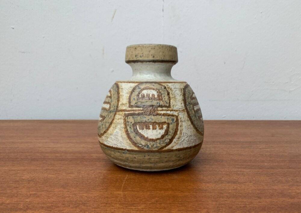 Mid-century Danish ceramic studio vase by Søholm, 1960s.