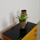 Set of vintage wooden design bedside tables