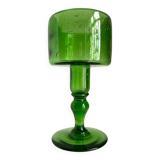 Vase en verre soufflé vert