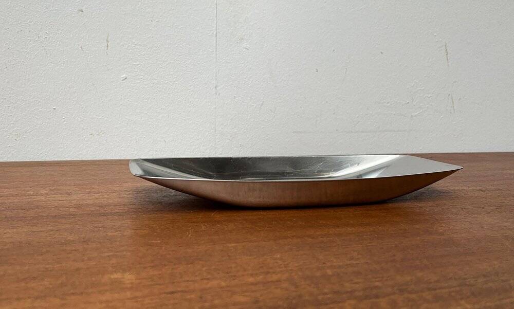 German Cromargan plate from the mid-century by WMF, 1960s.