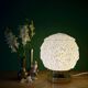 Vintage Art Deco globe table lamp in white Clichy glass