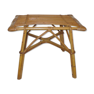 Rattan coffee table from the 1950s