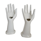 Pair of ceramic hand-held soliflores