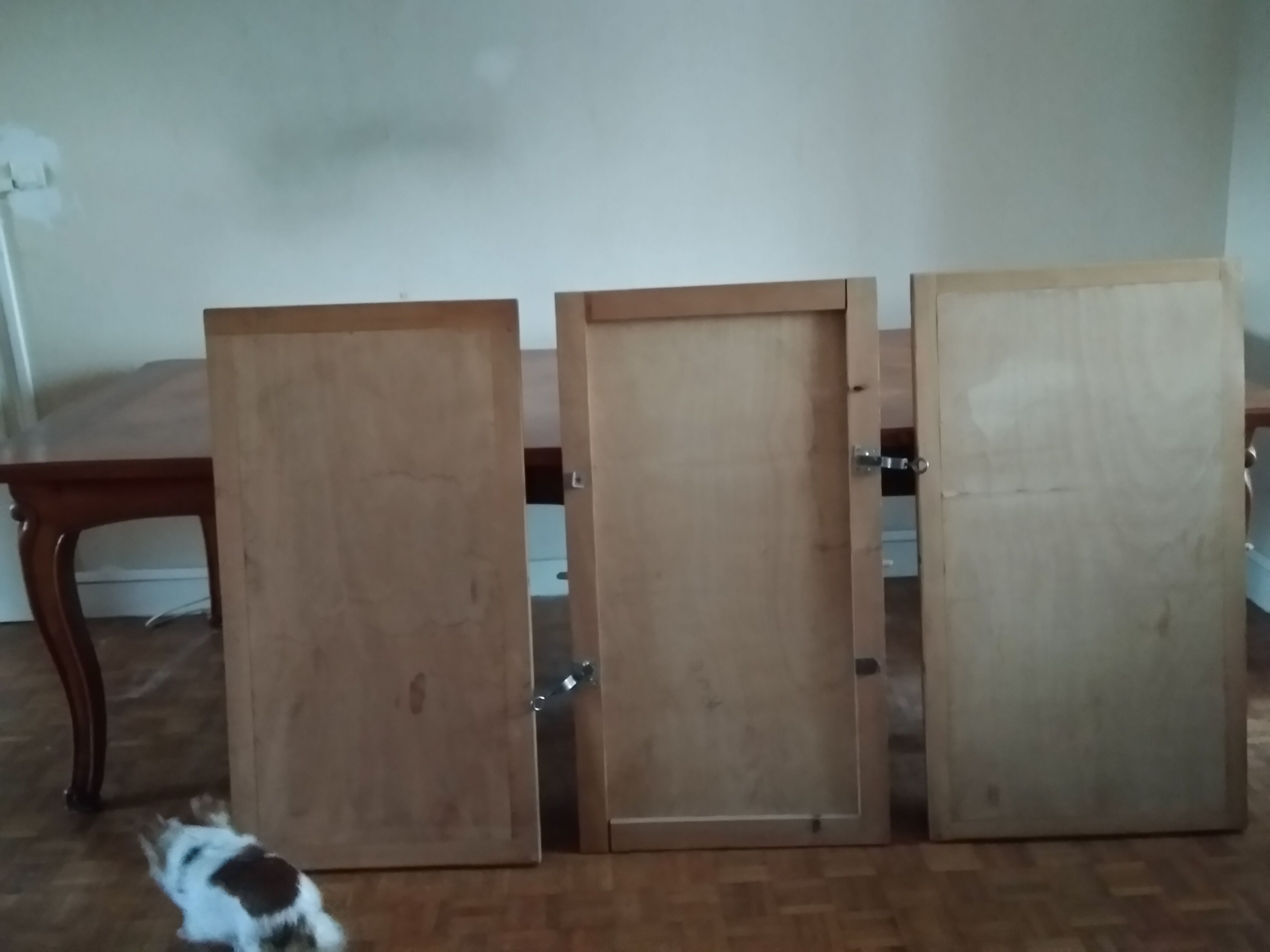 Table de salle à manger avec 3 rallonges, style régence, façon