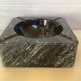 Empty ashtray square pocket marble gray black