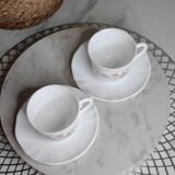 Vintage white glass cups