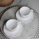 Vintage white glass cups