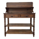 Console époque Napoléon III en noyer et marbre blanc
