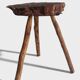 French Olive Wood Rustic / Wabi Sabi Accent Side Table / Stool, Early 20th C.