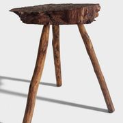 French Olive Wood Rustic / Wabi Sabi Accent Side Table / Stool, Early 20th C.