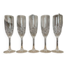 5 Royal Scot Crystal Edinburgh Champagne Flutes