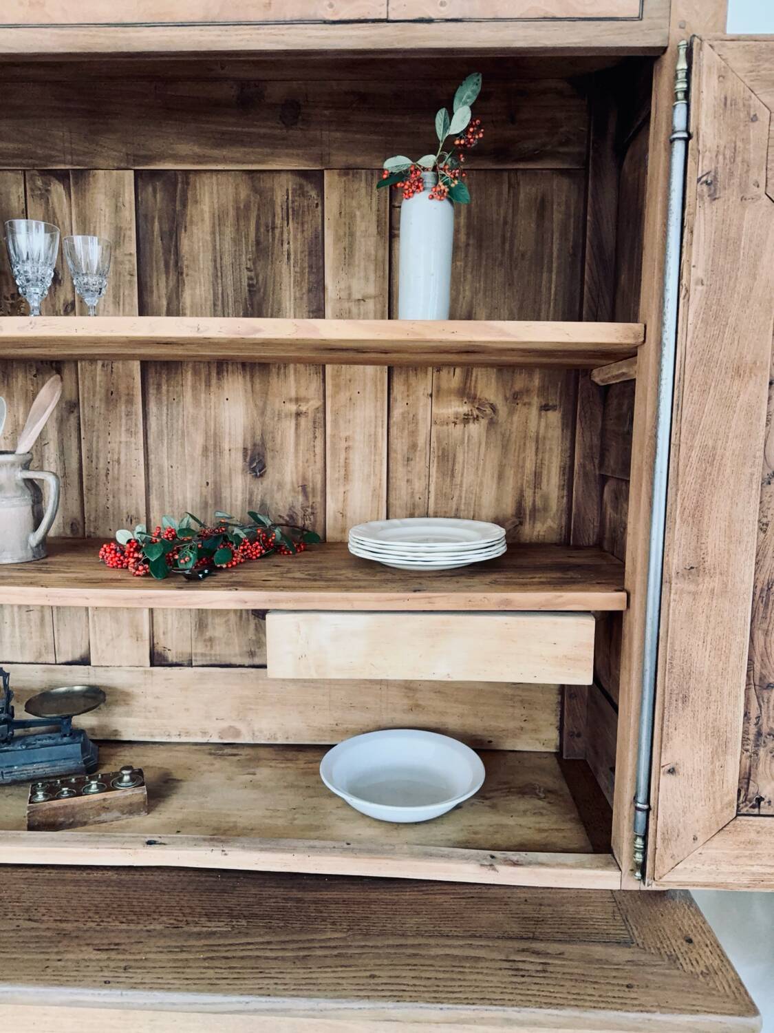 Solid wood sideboard, renovated